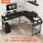 Lagail L-Shaped Metal Base Computer Desk-829419633