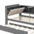 Practical Platform Bed With Pull Out Trundle Shelving Units And Storage Headboard-272609796