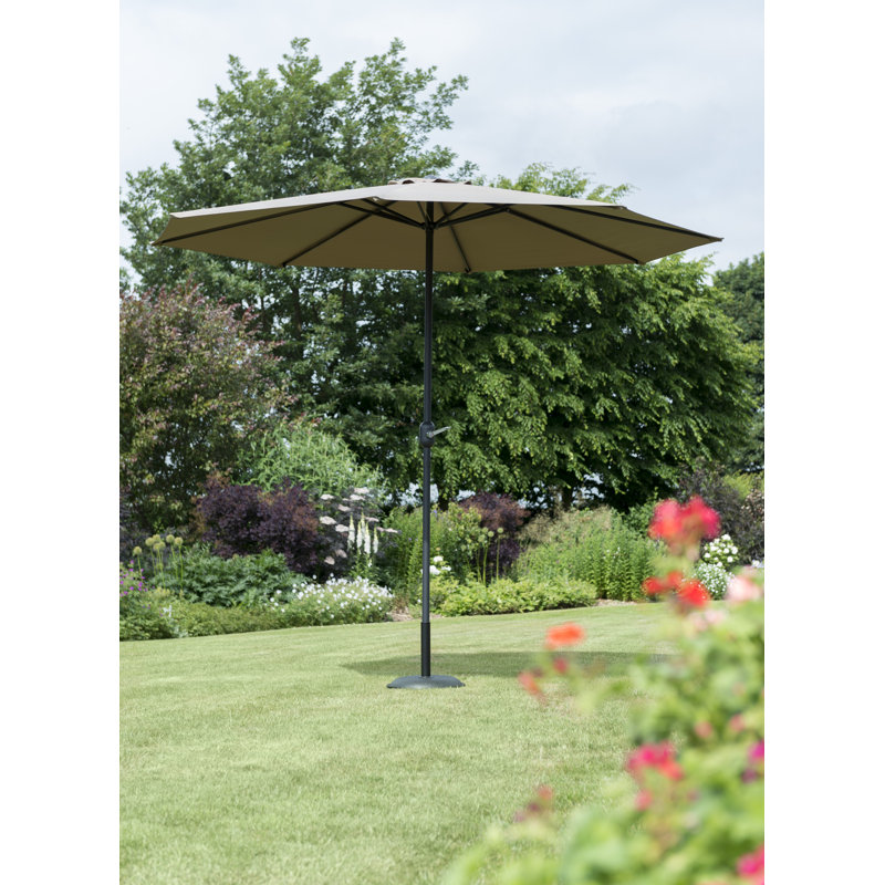 Traditional Parasol, Taupe, 270cm W x 270cm D, Crank Lift