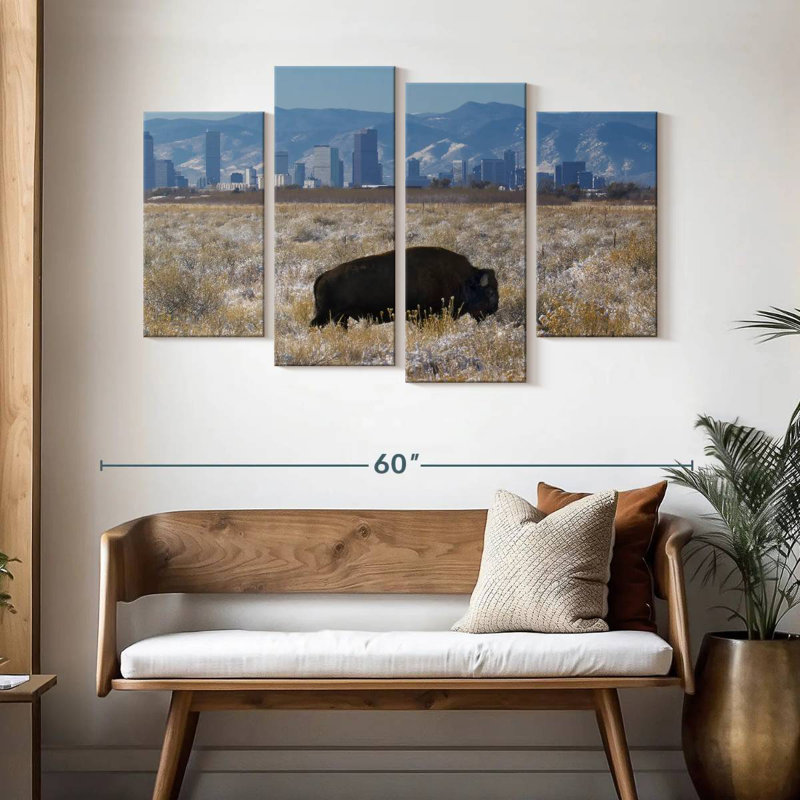 Brampt Denver Bison, 32" H x 52" W