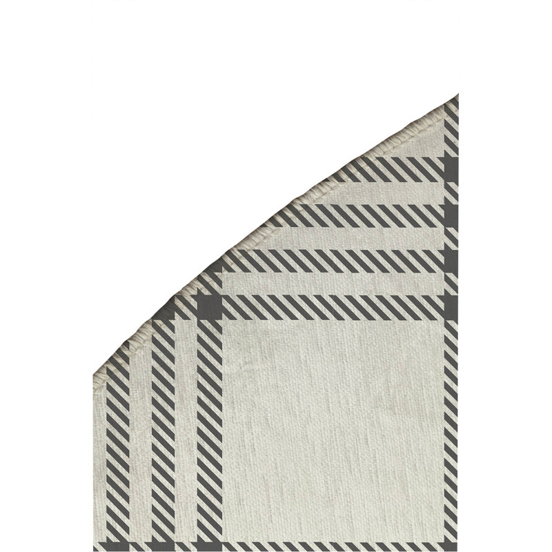 Tapis d'extérieur antidérapant à carreaux Christopher, Rond 5 pi