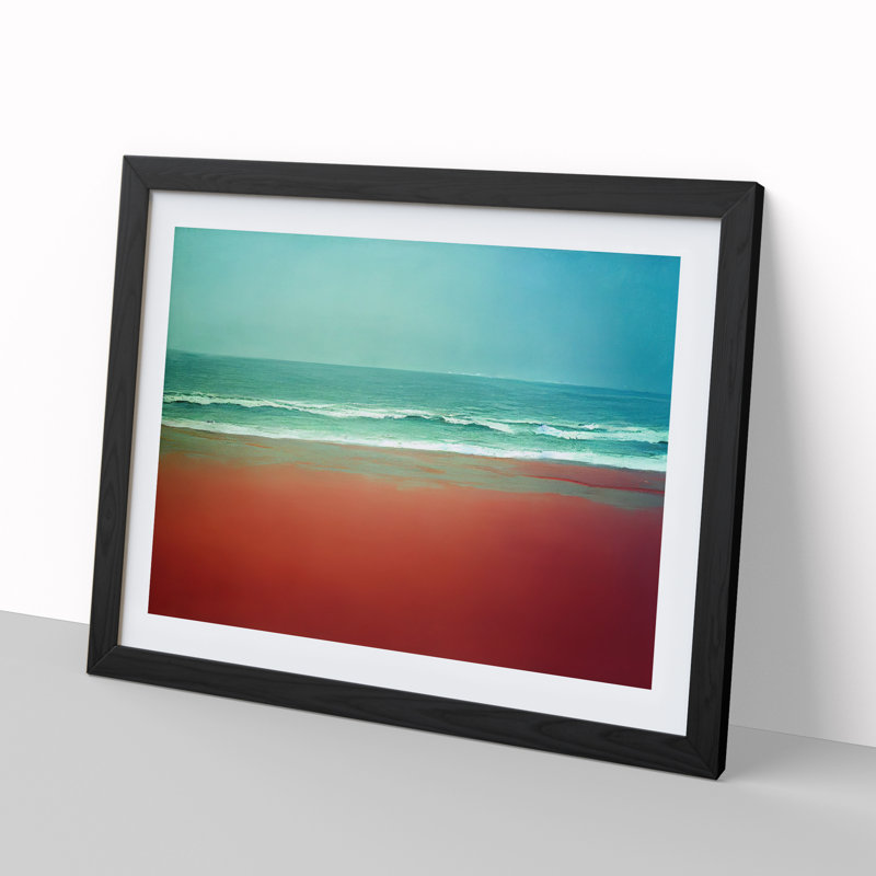 Beach Trance - Single Picture Frame Painting, Black, 46cm H x 64cm W x 2cm D