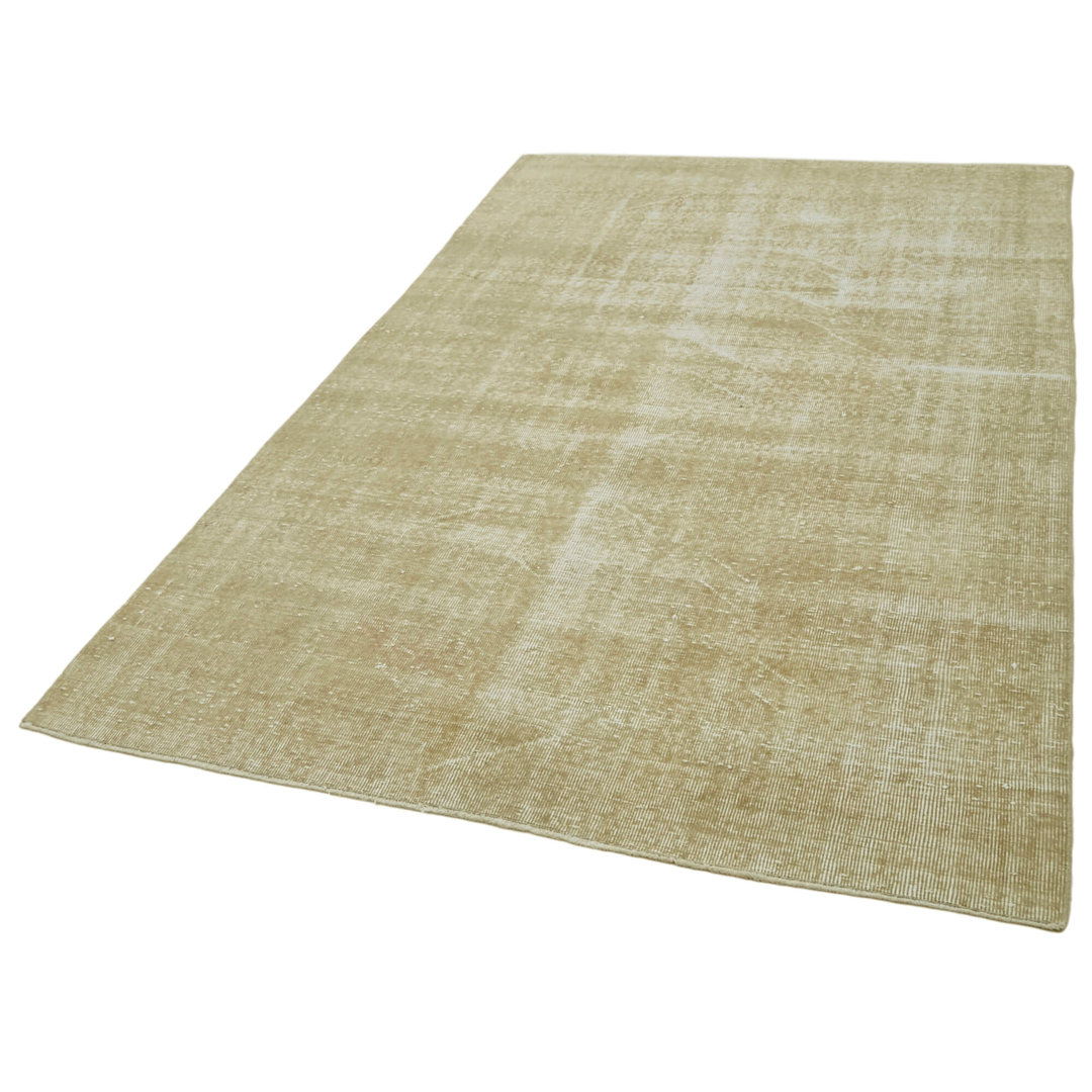 Vintage Beige Vintage Wool Handmade Area Rug