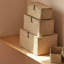 Boîte de rangement tissée avec couvercle-57414334-57414465