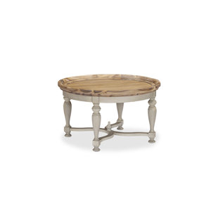 Table basse ronde Amalia délavée / gris brume
