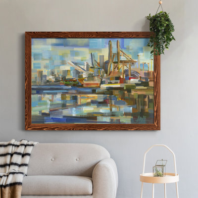 Port of Seattle - Reproduction d'art sur toile encadrée
