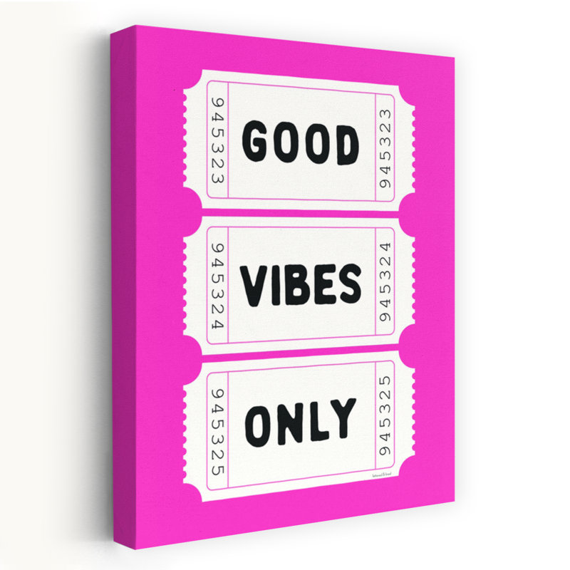 Good Good Vibes Only Bold Contemporary, art mural moderne, H 24 po x l 16 po