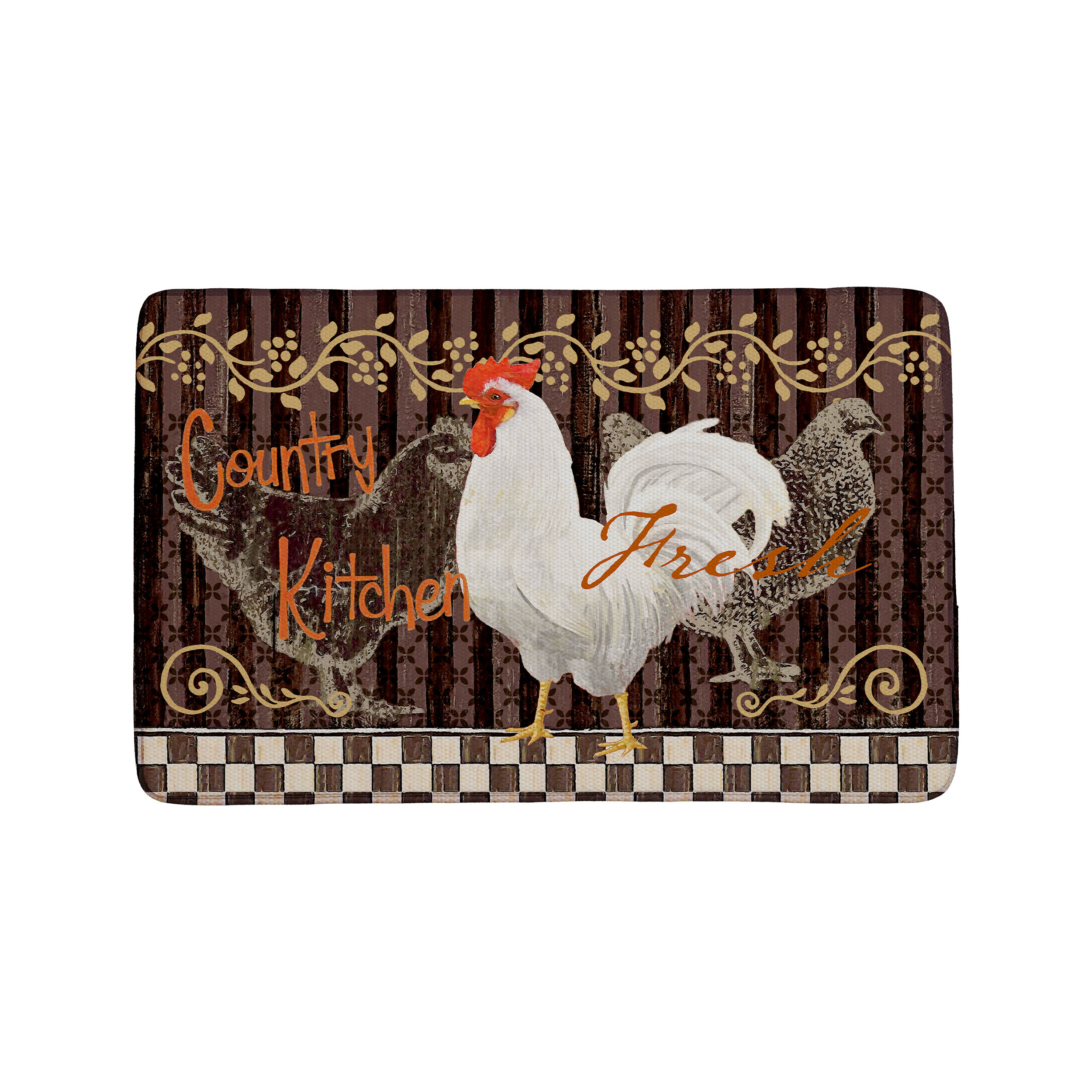 Rooster Kitchen Rug, Kitchen Mat Set of 2, Farmhouse Decor for The Kitchen  Mats Cushioned Anti Fatigue 2 Piece Set and Chicken Kitchen Mat for Home