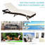 Chaise longue de patio, chaise de piscine avec dossier réglable à 5 positions et coussin, siège de bronzage extérieur en rotin et osier, 78,75 po x 28 po x 35 po, café-2010430042