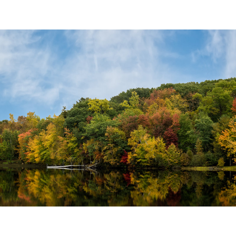 Autumn In Appleton Maine Print by Tom Kostes, Black Framed Canvas, 32" H x 24" W