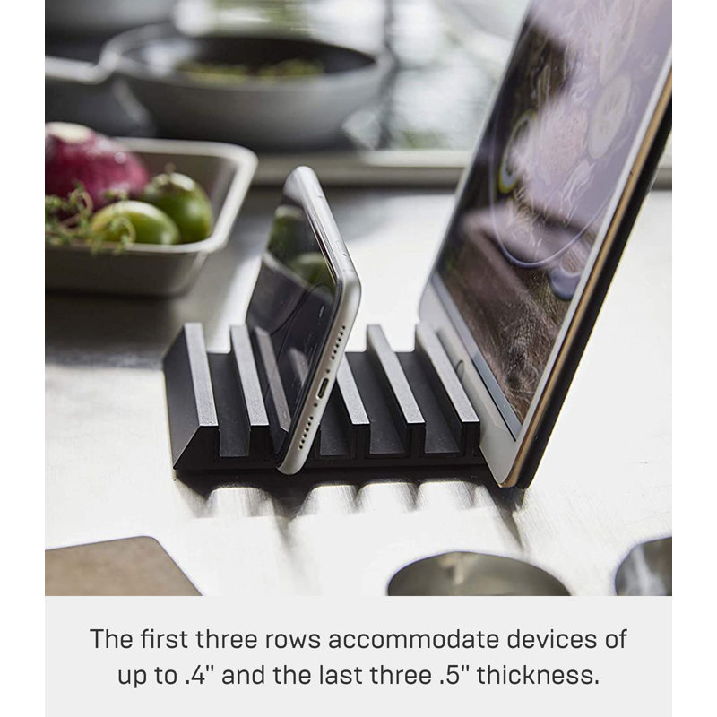Black Aluminum Multi Device Phone and Tablet Stand