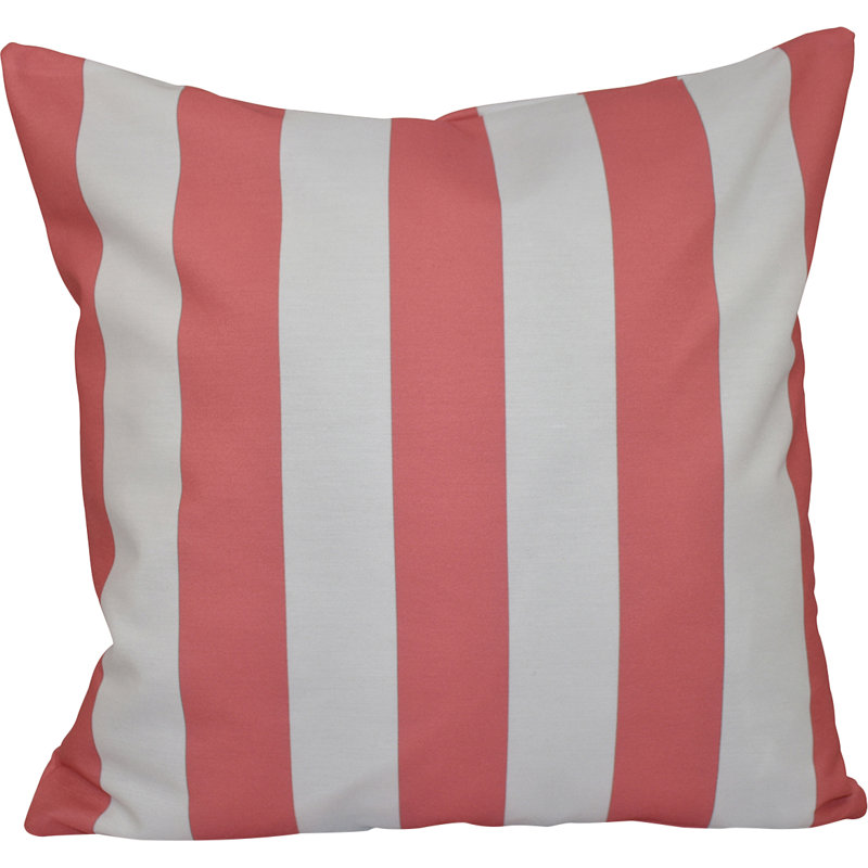 Railey Striped Reversible Throw Pillow, 18" x 18", Pink