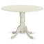 Ensemble de salle à manger 5 pièces comprenant une table de salle à manger ronde avec Dropleaf et 4 chaises en bois, lin blanc-446050949-446050945-446050959
