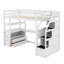 Lit mezzanine simple avec bureau et tablettes-797526394