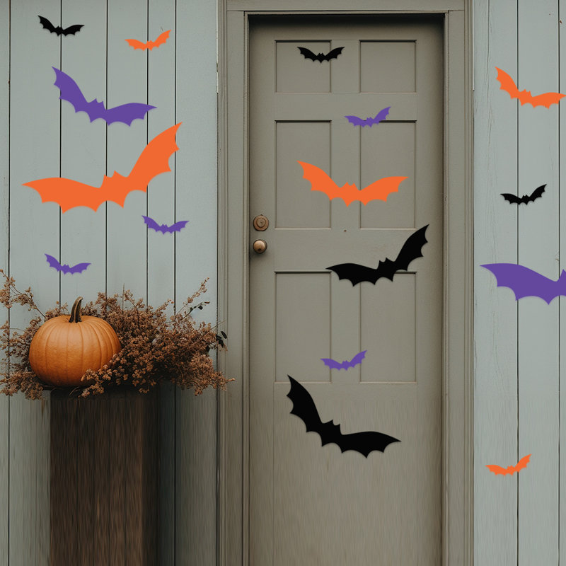 Wall Decal, Black/Purple/Orange