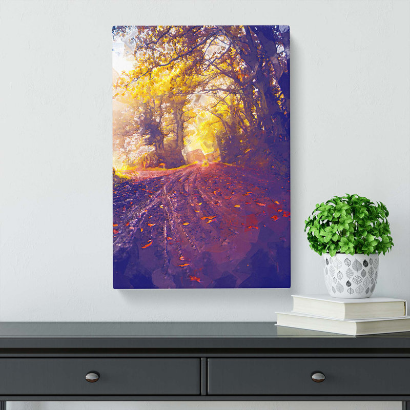 Forest Path in France in Abstract - Wrapped Canvas, 50cm H x 35cm W x 3cm D