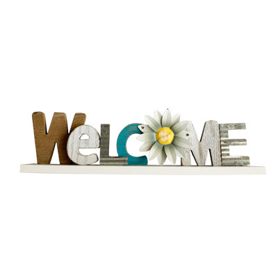 Plaque Daisy Welcome