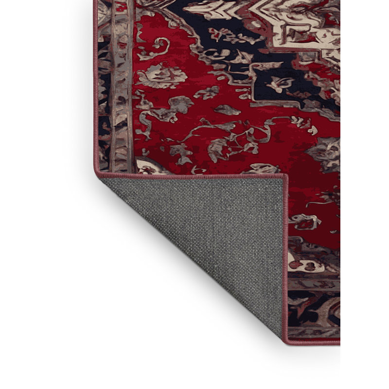 Tapis rouge soyeux et moelleux, Tapis de couloir 2 pi x 4 pi
