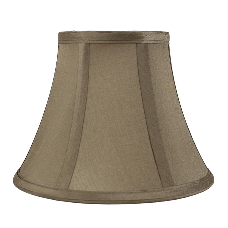 Abat-jour cloche en soie / shantung H 7 po x l 9 po (araignée), Taupe doré