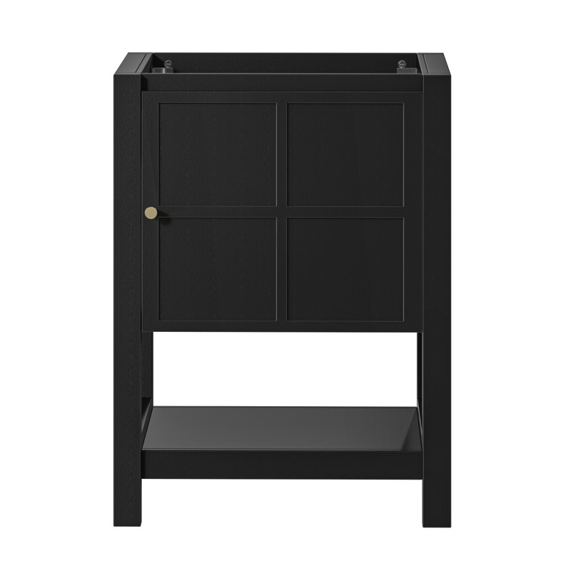 Base de meuble-lavabo simple 24 po seulement, Noir