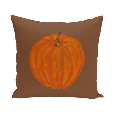 Housse de coussin carré d’extérieur à motif de citrouilles et insert