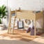 Lit mezzanine simple peu encombrant, rangement moderne en bois aggloméré pour la maison