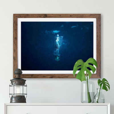 Deep Blue Diving - Framed Print