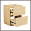 Meuble-lavabo autoportant de 24 po avec deux tiroirs, bois d'ingénierie durable, solution de rangement spacieuse et élégante