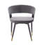 Chaise rembourrée en velours Sina-624624655