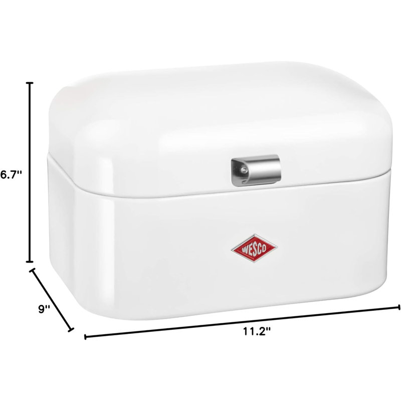 Single Grandy Bread Bin, White