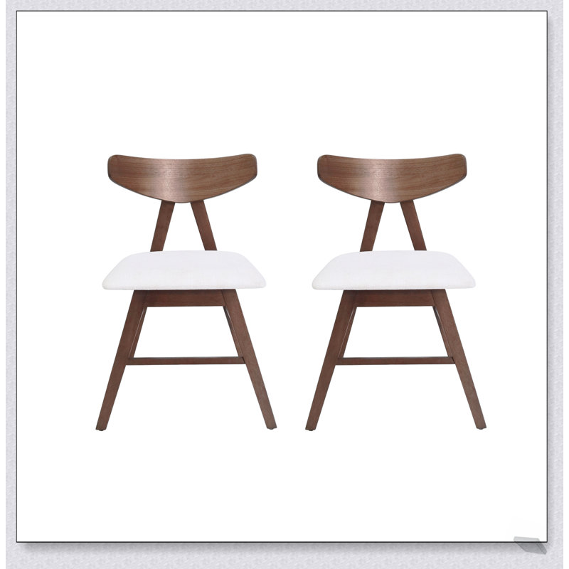 Stylish and Comfortable VIDA DINING CHAIR (Set of 2) with Curved Backrest and Durable Wood Frame, Ideal for Modern Dining Areas.