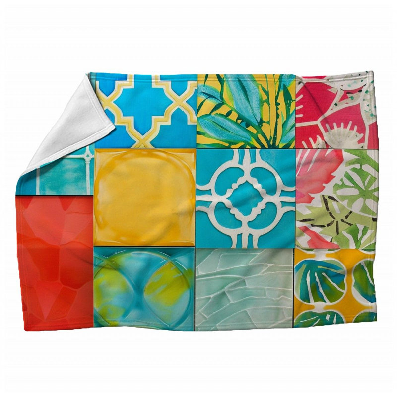 Jeté en peluche floral tendance, 60 po x 80 po