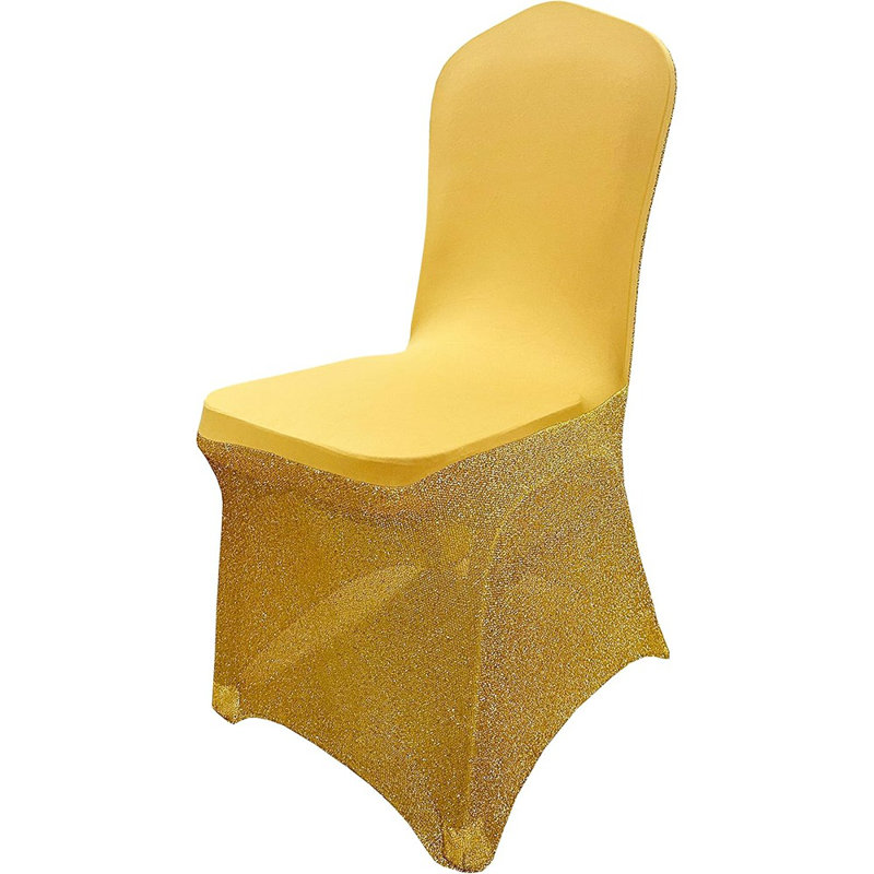 Housse de chaise de salle à manger - Or scintillant - Métallique, brillant, Décoration de mariage / banquet / fête