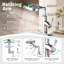 Robinet pour salle de bain à poignée simple 360 ° avec 3 modes de bec, robinet à DEL