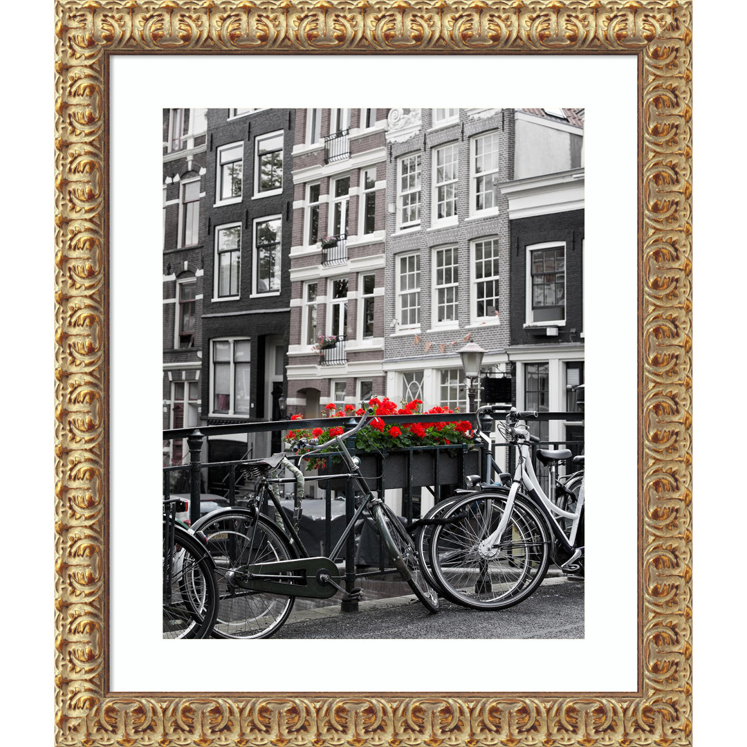 Gold Wood Picture Frame with Mat One Allium Way® Picture 