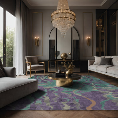 Tapis gris soyeux et moelleux