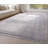 Marina Carlow Solid & Striped Textured Taupe Ivory Ultra Soft High-Low Shag Rug-64153607