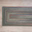 Tapis géométrique rectangulaire en polypropylène / nylon tissé à la machine rose / brun / vert Broderic-600215028