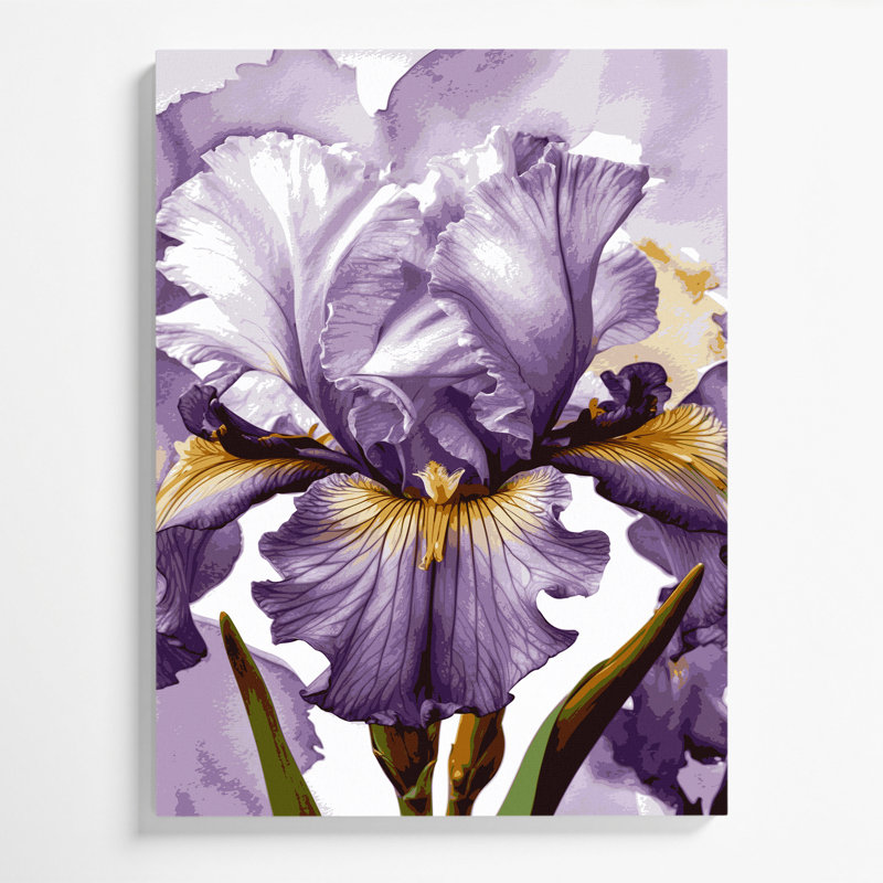 "Watercolor Botanical", art mural sur toile beige, H 11 po x l 14 po