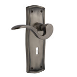 Prairie Plate Privacy (Bed & Bath) with Decorative Keyhole and Manor Lever