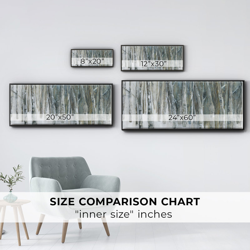 Banff Birch Grove - toile encadrée, H 8 po x l 20 po