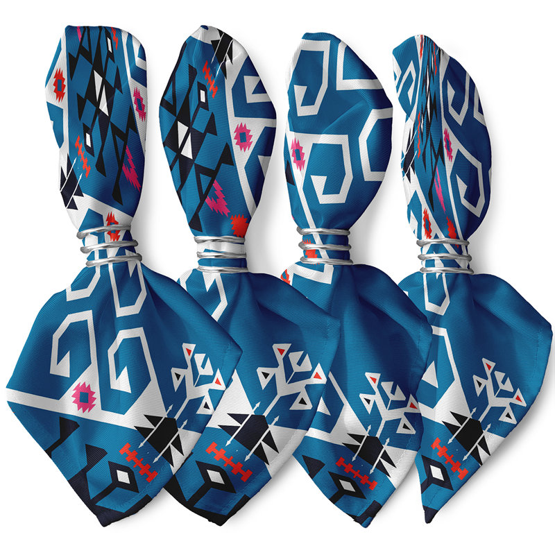 Ensemble de serviettes 4 pièces Alfreda, Azure