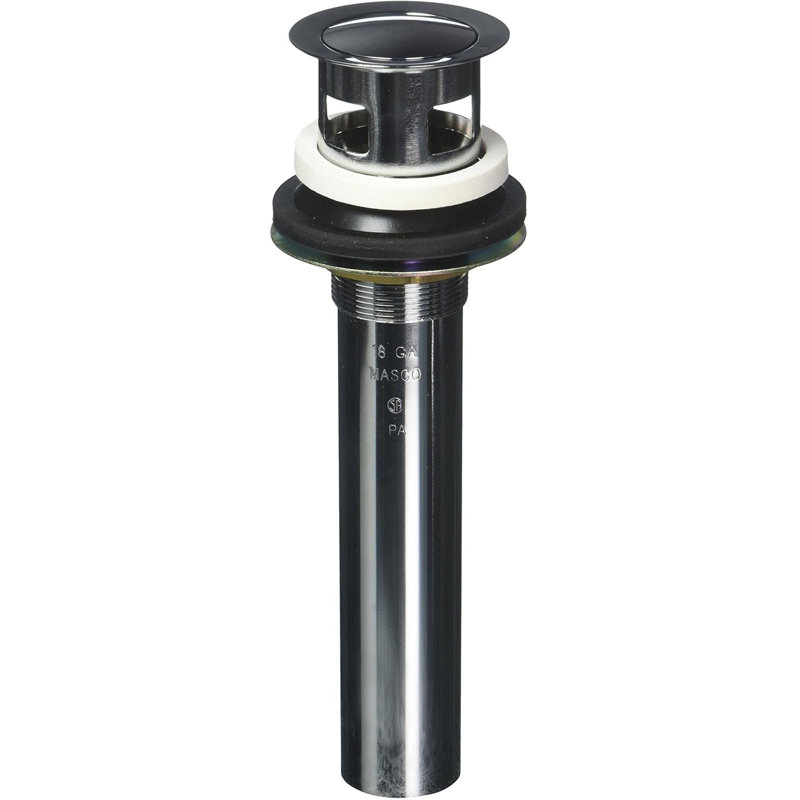 Push Pop-Up Bathroom Sink Drain with Overflow