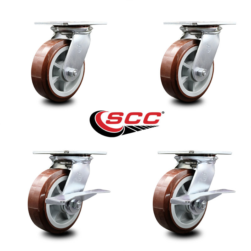 4 Piece Polyurethane Caster Set