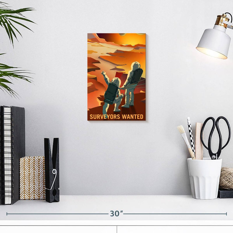 Oberle Mars Explorers Wanted Poster IV, 12" H x 8" W