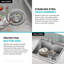 Évier de cuisine en acier inoxydable de calibre 18 KRAUS Fairlane-109400368-114834426