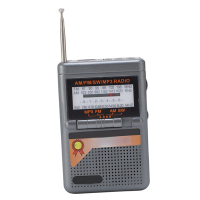 FM MW SW Radio Battery Operated Portable MP3 Player Excellent Reception Sound Seniors with Card Slot for Home Outdoor Use
