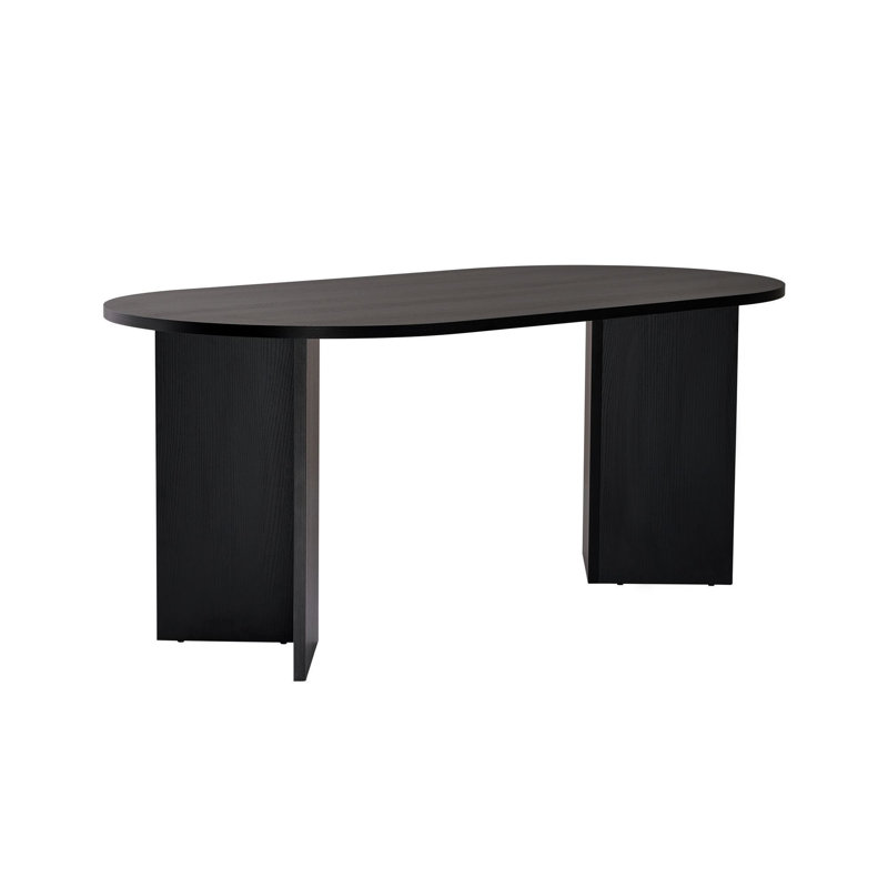 Teiah Dining Table, 75cm H x 180cm W x 90cm D, Wood Black
