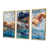 Toile avec cadre flottant or