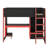 Wooden  twin Size  Gaming Loft Bed With An Integrated Built-In Work Area